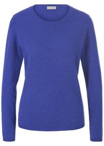 Peter Hahn - Rundhals-Pullover aus Schurwolle und Kaschmir, lila, Gr. 36, Schurwolle