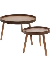 Koopmann Lot de 2 tables d'appoint rondes EH
