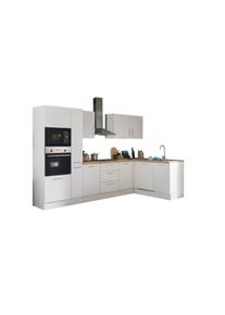 Küchenblock mit E-Geräten CORNWALL (Ecke-Backofen-Geschirrspüler-Mikrowelle) III