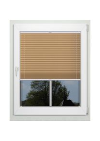 Indeko, Indeko Plissee &raquo;simple&laquo; Lichtschutz mit Bohren verspannt nach Mass, cappuccino, wei&szlig;, Obermaterial: 94% Polyester, 6% sonstige Fasern