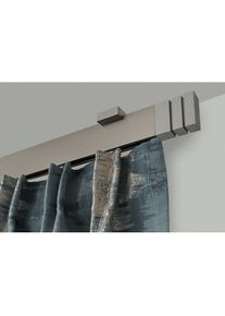 Garesa, Garesa Gardinenstange &raquo;FLAT&laquo; 1 l&auml;ufig-l&auml;ufig Wunschmassl&auml;nge Rechteckprofil, Deckenmontage, perfekter Lauf, modern, verl&auml;ngerbar, vernickelt, 