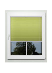 Indeko, Indeko Plissee &raquo;simple&laquo; Lichtschutz mit Bohren verspannt nach Mass, gr&uuml;n, wei&szlig;, Obermaterial: 94% Polyester, 6% sonstige Fasern