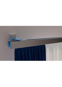 Indeko, Indeko Gardinenstange &raquo;Bern&laquo; 2 l&auml;ufig-l&auml;ufig Wunschmassl&auml;nge Innenlauf Komplett-Set inkl. Gleitern und Montagematerial, edelstahlfarben, 