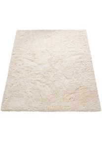 Hochflor-Teppich »Milano 861«, rechteckig, 74 mm Höhe, Uni-Farben, Flokati-Optik, weich und kuschelig , weiss , Paco Home