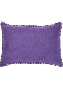 done., done. Dekokissen &raquo;Cozy&laquo; unifarben, Hotelverschluss, Kissenh&uuml;le ohne F&uuml;llung, 1 St&uuml;ck, lila, beige, unifarben, Baumwolle, Polyacryl, 1 Stk.