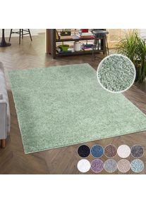 Hochflor-Teppich »City Shaggy«, rechteckig, 30 mm Höhe, Auch als Läufer, Langflor, Uni, Shaggy, flauschig-weich , grün , Carpet City