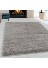 Hochflor-Teppich »FLUFFY 3500«, rechteckig, 50 mm Höhe, Langflor, Shaggy, uni, robust, auch in rund erhältlich, Wohnzimmer , beige , Ayyildiz Teppiche