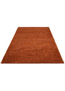 Home affaire Hochflor-Teppich »Shaggy 30«, rechteckig, 30 mm Höhe, Teppich, Uni Farben, besonders weich und kuschelig , rosegold , my home