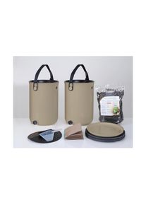 Ackerman Komposter»BokashiII2-erSetBeige« , beige