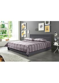 Polsterbett inkl. Bettkasten bei Ausführung mit Matratze , grau , Westfalia Schlafkomfort