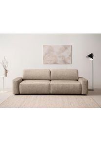 Inosign 3-Sitzer »TORGE (257cm), Sofa,Schlafsofa in Cord, Samtvelours, Struktur fein«, rundes Design, Schlaffunktion u. Bettkasten, Liegefläche: 135/200 cm...