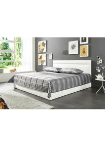 Polsterbett inkl. Bettkasten bei Ausführung mit Matratze , weiss , Westfalia Schlafkomfort