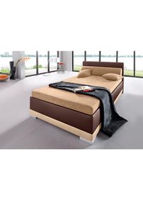 Polsterbett Kunstleder, in 6 verschiedenen Ausführungen, Made in Germany , braun , Maintal