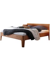 Bettgestell »Lisiano«, Massivholzbett, Komforthöhe, Fusshöhe 30cm , braun , Hasena