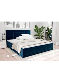Westfalia Schlafkomfort, Polsterbett &raquo;Prag&laquo; 3 Matraztenarten w&auml;hlbar, mit und ohne Bettkasten, k&ouml;nigsblau, Bezug 100% Polyester, Polsterung: 