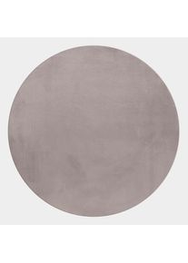 Ayyildiz Teppiche, Hochflor-Teppich &raquo;POUFFY 5100&laquo; rund 20 mm H&ouml;he L&auml;ufer, weicher glatter Softflor, Kaninchen Fell Haptik, waschbar, beige, Polyester,