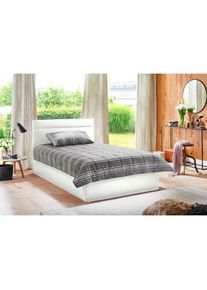 Polsterbett inkl. Bettkasten bei Ausführung mit Matratze , weiss , Westfalia Schlafkomfort