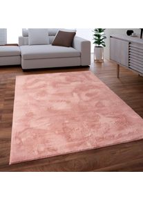 Fellteppich »Kunstfell Soft 380« rechteckig 14 mm Höhe Langflor, Kuschelteppich - besonders weich, Uni-Farben , pink , Paco Home , Obermaterial:...