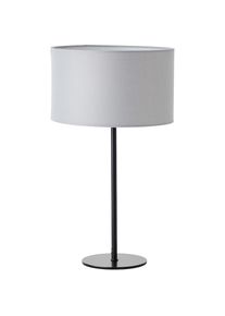 Tischleuchte »Elijah«, 1 flammig, Leuchtmittel E14 ohne Leuchtmittel, Tischlampe Schreibtischlampe mit Textilschirm Ø 20cm , grau , Places of Style
