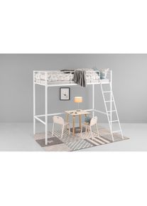 Home Affaire Hochbett »Hayo, Topseller! Zeitloses Metallbett, in mehreren Farben«, (Gesamtmasse (B/T/H) ca. 208/159/186 cm), inkl. Lattenrost, Absturzsicherung...