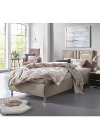 Polsterbett »Elba« wahlweise mit LED-Beleuchtung , beige , Westfalia Schlafkomfort