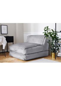 Relaxsessel »Polly«, Loungesessel mit Schlaffunktion, perfekt als Gästebett, Daybed , grau , LEONIQUE