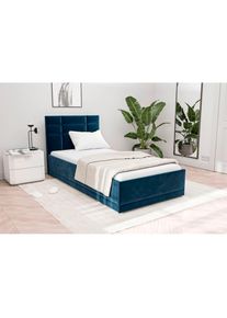 Westfalia Schlafkomfort, Polsterbett &raquo;Prag&laquo; 3 Matraztenarten w&auml;hlbar, mit und ohne Bettkasten, k&ouml;nigsblau, Bezug 100% Polyester, Polsterung: 