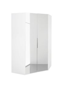 wimex, Eckkleiderschrank &raquo;Level by fresh to go&laquo; mit Spiegelt&uuml;ren, wei&szlig;, B/H/T: 216 cm