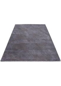 Teppich »Friseé-Teppich FANCY 647« rechteckig 12 mm Höhe Läufer, Kurzflor,3D-Optik,Kreisförmiges Muster, Wohnzimmer , grau , Carpet City ,...