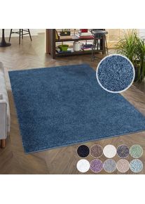 Hochflor-Teppich »City Shaggy« rechteckig 30 mm Höhe Auch als Läufer, Langflor, Uni, Shaggy, flauschig-weich , blau , Carpet City , Obermaterial:...
