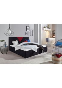 Polsterbett »Malibu« inkl. Bettkasten bei Ausführung mit Matratze , schwarz , Westfalia Schlafkomfort