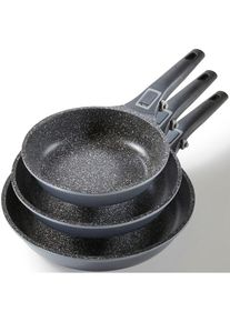 Stoneline Pfannen-Set »Imagination PLUS«, Aluminiumguss, (Set, 3 tlg., je 1 Pfanne Ø 20/24/28 cm, Fassungsvermögen 1,2 L/1,9 L/3,0 L), einzigartige...