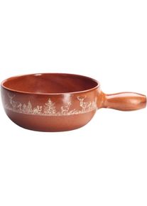 Nouvel , Fonduetopf »Waldwelt« Ton , braun