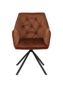 Hela, Hela Esszimmersessel &raquo;Inge I&laquo; wahlweise 2er-Set, 180&deg; Auto Return, copper, Cord Microfaser Samtoptik