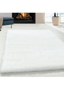 Hochflor-Teppich »BRILLIANT 4200« rechteckig 50 mm Höhe Läufer, auch in rund, Langflor, Shaggy, Wohnzimmer , weiss , Ayyildiz Teppiche ,...