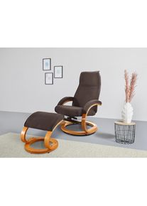 Home Affaire Relaxsessel »Paris, TV-Sessel mit Hocker und manueller Liegefunktion«, (Set, 2 St., bestehend aus Sessel und Hocker), Dreh- und Kippfunktion ,...