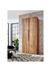 Kleiderschrank »Azelie, aus Wildeiche«, Massivholz-Kleiderschrank, im 50 cm Raster planbar , braun , Home Affaire