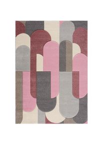 Teppich »Pautz« rechteckig 14 mm Höhe handgearbeiteter Konturenschnitt, Hoch-Tief-Effekt, Wohnzimmer, modern , pink , my home , Obermaterial: 100%...