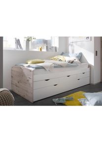 Funktionsbett, mit 2. Schlafgelegenheit , weiss , Begabino