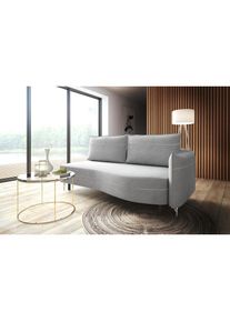 exxpo Loungesofa »Ortis mit toller Kontrastnaht, Solitärmöbel, bequem, schmale Armlehne«, Schlafsofa mit Bettfunktion und Bettkasten, komfortabler...
