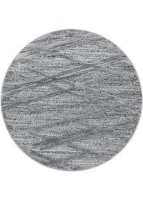 Teppich »PISA 4706« rund 20 mm Höhe auch rechteckig, Hoch Tief Struktur, Wohnzimmer, Schlafzimmer , grau , Ayyildiz Teppiche , Obermaterial: 100%...
