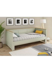 Lüttenhütt Funktionsbett »" ERIK " TOPSELLER! Daybed, Gästebett, Kinderbett, Massivholz (Kiefer)« stilvolle Kassetten - Fräsung, 90x200cm ausziehbar auf...