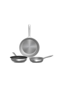 Pfannen-Set »HELIX 3-teilig«, Edelstahl, (1 tlg.) , silberfarben , BergHOFF