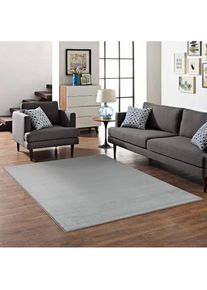 my home Teppich »Kurzflor-Webteppich GRANADA 4800, uni Soft Touch« rechteckig 20 mm Höhe leichter Glanz, auch in rund, Wohnzimmer, Schlafzimmer,...