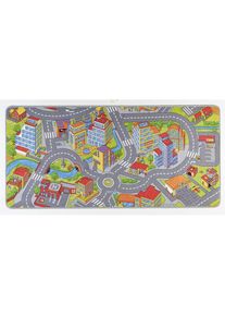 Kinderteppich »Smart City«, rechteckig, 0,65 mm Höhe, Kurzflor, Kinderteppich, Rutschfest, Spielteppich, Kinderzimmer , bunt , Hanse Home