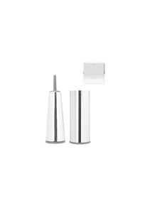 WC-Garnitur »Set ReNew Silber«, aus Kunststoff , silberfarben , Brabantia