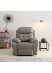 Relaxsessel »Lannilis mit Liegefunktion, Fernsehsessel«, mit manueller und elektrischer Relaxfunktion, hellgrau , grau , Home Affaire