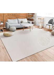 Teppich »Porto 890« rechteckig 13 mm Höhe Kurzflor, Uni-Farben, ideal im Wohnzimmer & Schlafzimmer , beige , Paco Home , Obermaterial: 100%...