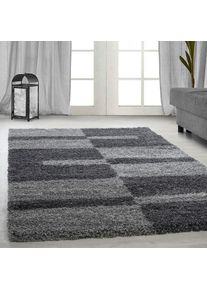 Hochflor-Teppich »Gala Shaggy 2505« rechteckig 30 mm Höhe Langflor, Läufer, alle Räume, Wohnzimmer , grau , Ayyildiz Teppiche , Obermaterial: 100%...