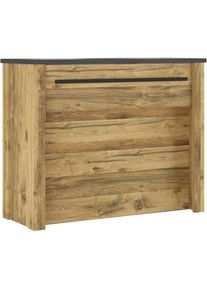 Barschrank »York, moderne Küchentheke im Industrialdesign«, mit Handtuchstange aus Metall, ausreichend Stauraum, 130 cm breit , grau , Home Affaire